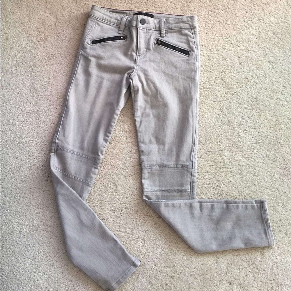 Zip Detail Grey Denim